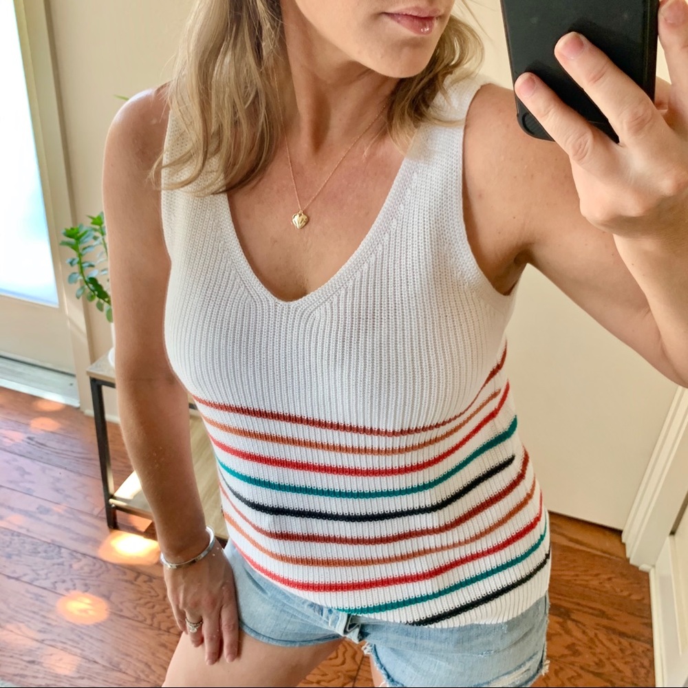 | darby striped sweater tank |